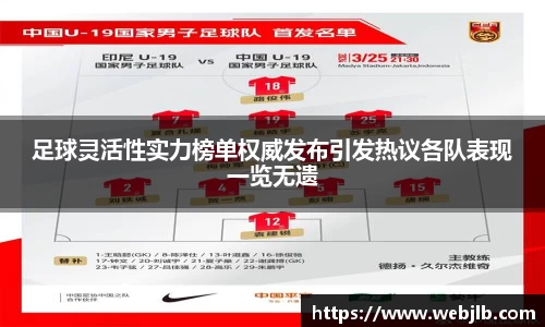 足球灵活性实力榜单权威发布引发热议各队表现一览无遗